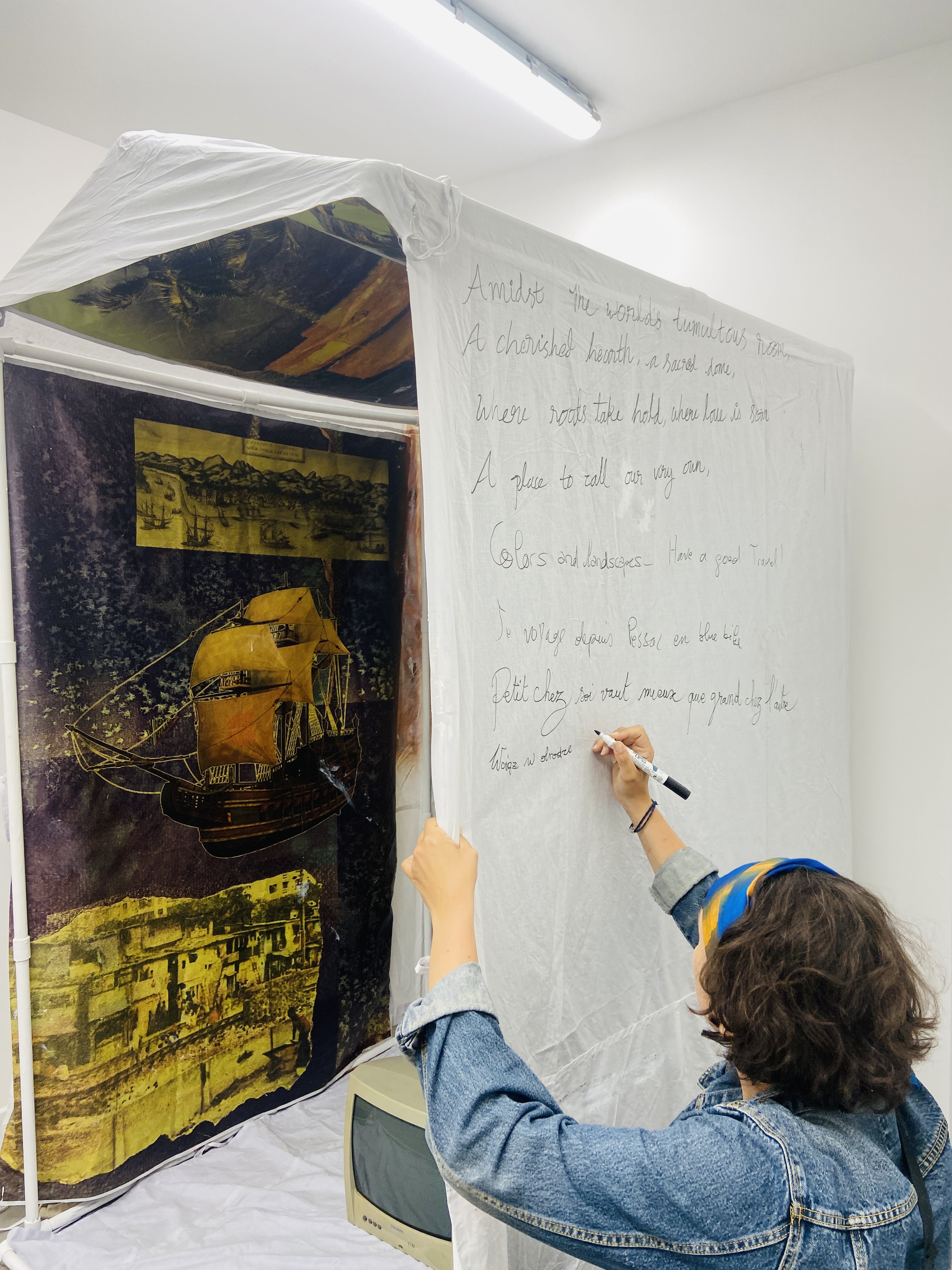 VIA, travelling artworks by Midhun Gopi, The Full gallery, L'Agence en Residence, Bordeaux