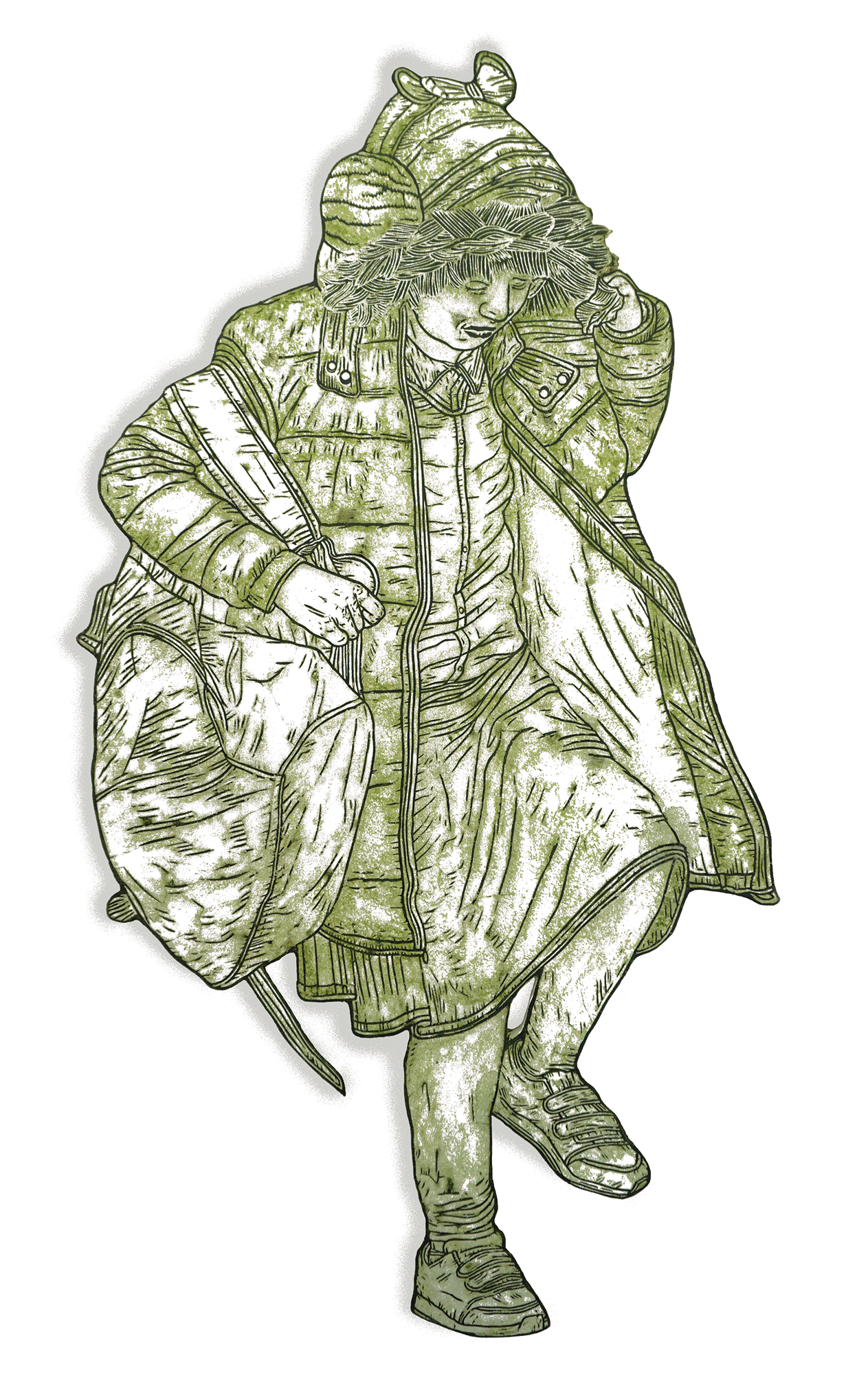 Petite Fille, Green Riot, Green Graffiti, Nouvelle Recolte, BioArt, Microalgues, The Full gallery, Affiche, Exposition, Bordeaux, Peinture Vegetale Vivante